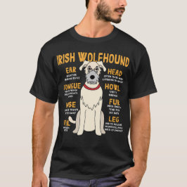 Anatomie van Ierse Wolfshond T-shirt