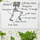 Anatomie van Jiu Jitsu BJJ Skeleton Submission Gui Theedoek (Gevouwen)