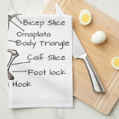 Anatomie van Jiu Jitsu BJJ Skeleton Submission Gui Theedoek (Quarter Fold)