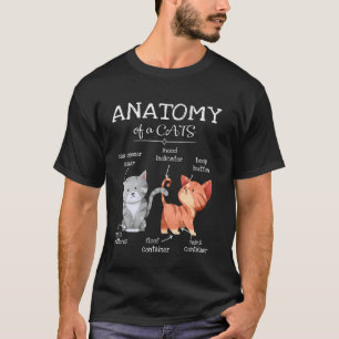 Anatomie van katten grap kat humor T-shirt kat min