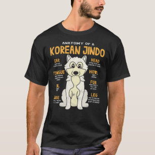 Anatomie van Korean Jindo Dog Classic T-Shirt