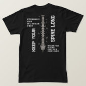 Anatomie van lange spinale stabiliteit t-shirt (Design achterkant)
