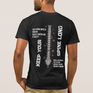 Anatomie van lange spinale stabiliteit t-shirt