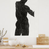 Anatomie van man poster (Keuken)