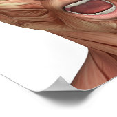 Anatomie van mannelijke hoofdspieren in verschille poster (Hoek)