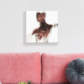 Anatomie van mannelijke spieren in bovenlichaam 1 canvas afdruk (Insitu (Woonkamer))