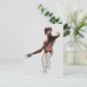 Anatomie van mannelijke spieren in bovenlichaam 2 briefkaart (Staand voorkant)