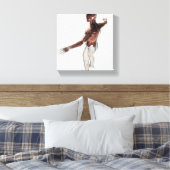 Anatomie van mannelijke spieren in bovenlichaam 2 canvas afdruk (Insitu (Slaapkamer))