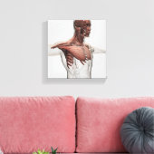 Anatomie van mannelijke spieren in bovenlichaam, v canvas afdruk (Insitu (Woonkamer))