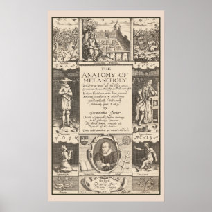 Anatomie van Melancholy 1621 Psychologisch Onderzo Poster