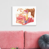 Anatomie van menselijke speekklieren canvas afdruk (Insitu (Woonkamer))