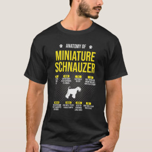 Anatomie van miniatuur Schnauzer-Hondenliefhebber T-shirt