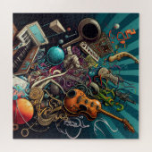 Anatomie van Muziek Puzzle Legpuzzel (Horizontaal)