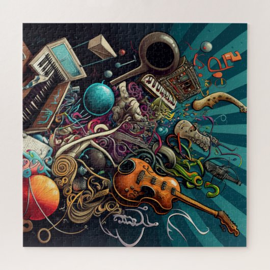 Anatomie van Muziek Puzzle Legpuzzel (Horizontaal)