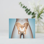 Anatomie van Pelvic Bone op het Vrouw lichaam Briefkaart (Staand voorkant)