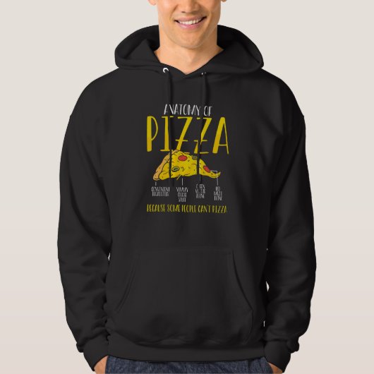 Anatomie Van Pizza Pizza Maker Pizza Feest Hoodie (Voorkant)