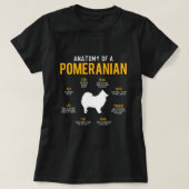Anatomie van Pommerse Hondeneigenaar Dierenvriend  T-shirt (Design voorkant)
