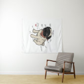 Anatomie van Pug-hondgrafiek Wandkleed (In Situ (horizontaal))