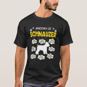 Anatomie van Schnauzer Dog T-shirt