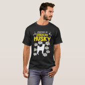 Anatomie van Siberische Husky-hond T-shirt (Voorkant volledig)