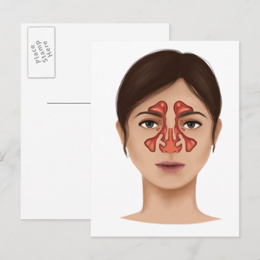Anatomie van sinussen van de nieren briefkaart (Voorkant / Achterkant)