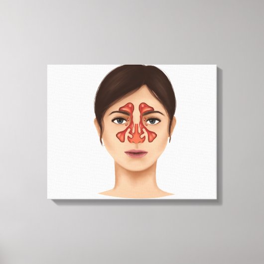 Anatomie van sinussen van de nieren canvas afdruk (Voorkant)