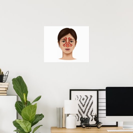 Anatomie van sinussen van de nieren poster (Thuiskantoor)