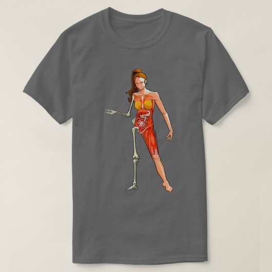 anatomie van skeletspieren t-shirt (Design voorkant)