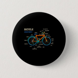 Anatomie van vintage fietsen Mountainbiken Fietsen Ronde Button 5,7 Cm