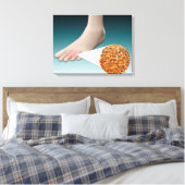 Anatomie van voetschimmel met microscopische close canvas afdruk (Insitu (Slaapkamer))