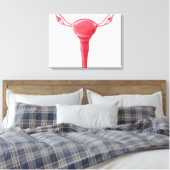 Anatomie van Vrouw Uterus 2 Canvas Afdruk (Insitu (Slaapkamer))