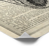 Anatomie Woordenboek Kunst Hart en Bloemen Poster (Hoek)