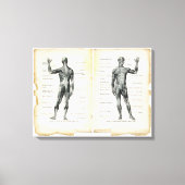  anatomieboekpagina's canvas afdruk (Voorkant)