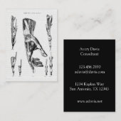  anatomiekunst en polsspieren visitekaartje (Voorkant / Achterkant)