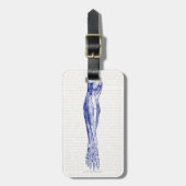  anatomiespieren van het beenblauw bagagelabel (Voorkant verticaal)
