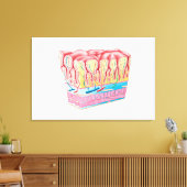 Anatomiestructuur en lagen van de muurmuur canvas afdruk (Insitu (Woonkamer))