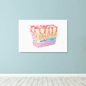 Anatomiestructuur en lagen van de muurmuur canvas afdruk (Insitu (Houten vloer))