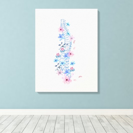 Anatomiscanvasafdruk van het sinusruggenmerg canvas afdruk (Insitu (Houten vloer))