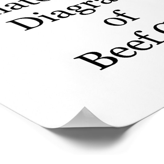 Anatomisch diagram van Amerikaanse oerbeeften Poster (Hoek)