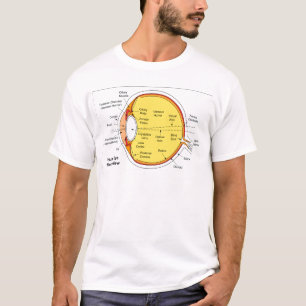 Anatomisch diagram van de humaan-oogbal t-shirt