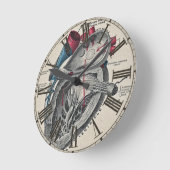 Anatomisch diagram van het oude hart Tekening Ronde Klok (Hoek)