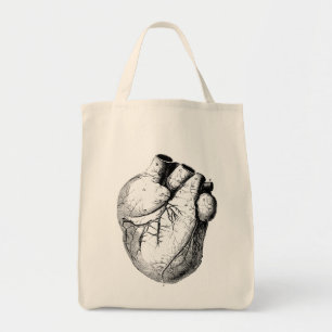 Anatomisch gecorrigeerd hart tote bag