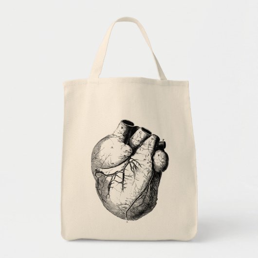 Anatomisch gecorrigeerd hart tote bag (Voorkant)