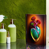 Anatomisch Glas Hart Digitale Kunst Acryl Blok