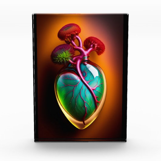 Anatomisch Glas Hart Digitale Kunst Acryl Blok (Voorkant)