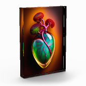 Anatomisch Glas Hart Digitale Kunst Acryl Blok (Links)