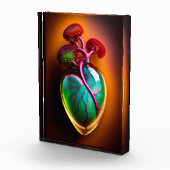 Anatomisch Glas Hart Digitale Kunst Acryl Blok (Rechts)