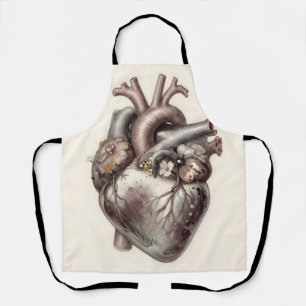 Anatomisch Hart Bloemige Vintage Botanische Medisc Schort