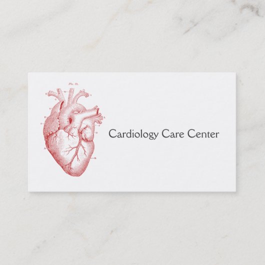 Anatomisch hart Cardiologie Arts Visitekaartje (Achterkant)