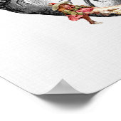 Anatomisch hart en bloemen Anatomische hartprin Poster (Hoek)